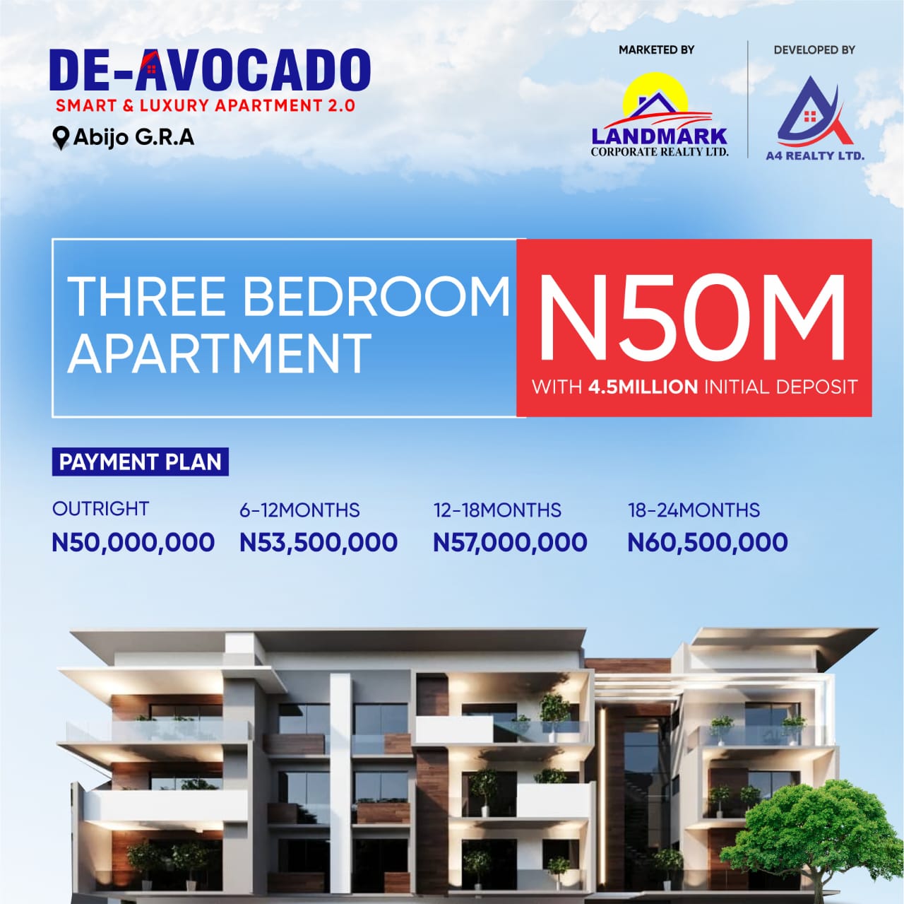 DE-AVOCADO SMART AND LUXURY HOMES APARTMENT ABIJO  (INSIDE CHOIS GARDEN ESTATE)